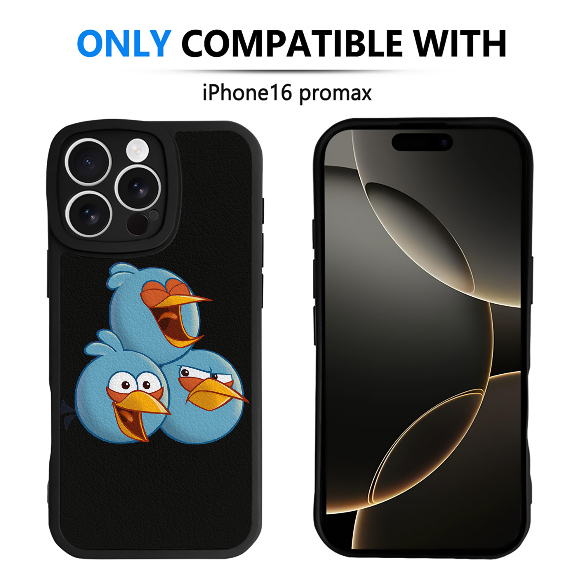 （画像用） Angry Birds アングリーバード 【iPhone 16シリーズ対応】シリコンスマホケース（レザー調） 材質：シリコン
